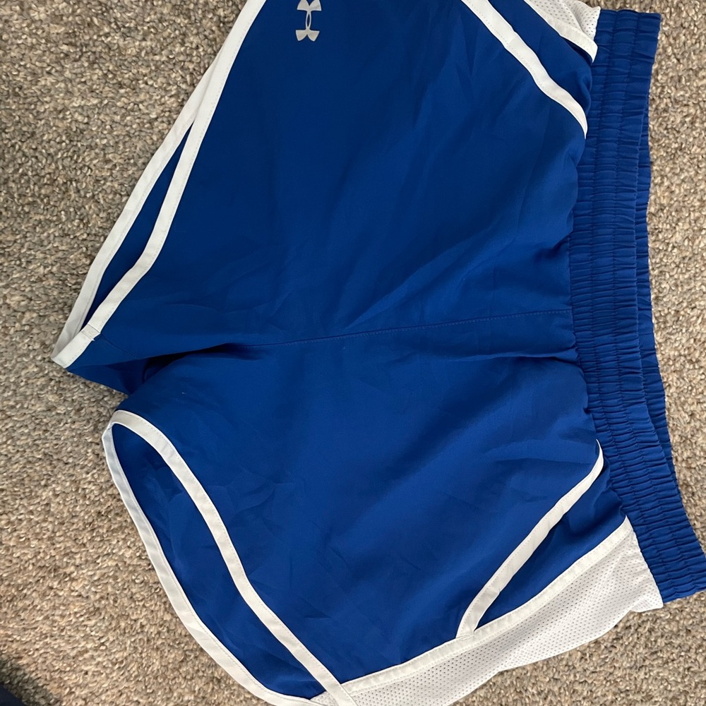 Under Armour Blue and White Athletic Shorts